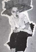 Egon Schiele Mischievous woman Sweden oil painting artist